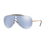 Men's Shield Sunglasses // Copper + Violet Blue