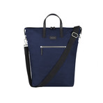 Jussi Tote Bag (Blue with Black Leather)