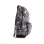Splatter Print Backpack // Black