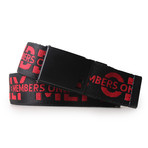 Reversible Double Faced Belt // Red + Charcoal