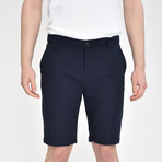 Luxury Linen Feel Shorts // Dark Navy (32)