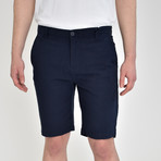 Luxury Linen Feel Shorts // Dark Navy (34)