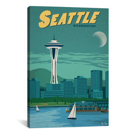 Vintage Seattle (18"W x 26"H x 0.75"D)
