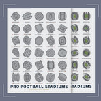 Pro Football Stadiums Scratch-off Chart