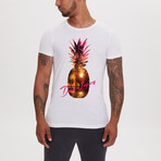 Pineapple Printed T-Shirt // White (S)