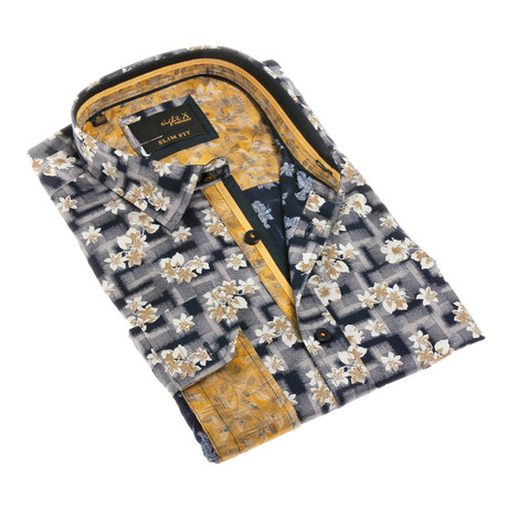 Greyson Print Button-Up Shirt // Multicolor (S)