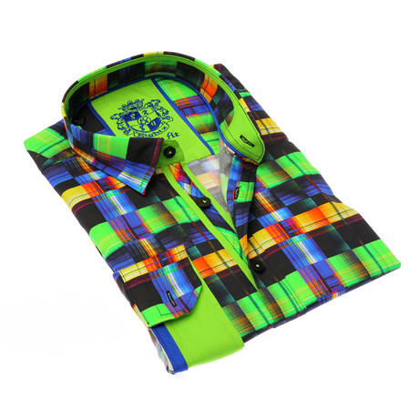 Baldrick Print Button-Up Shirt // Multicolor (S)
