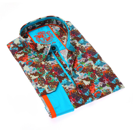 Niilo Print Button-Up Shirt // Multicolor (S)