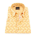 Lionel Print Button-Up Shirt // Mustard (3XL)