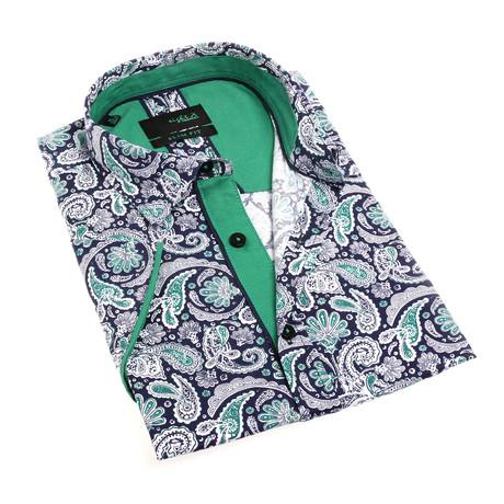 Nicolau Print Button-Up Shirt // Multicolor (S)