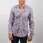 Andel Print Button-Up Shirt // White (L)