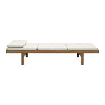 Vestry Daybed // Soft Snow Leather + Walnut