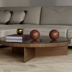 Longford Coffee Table // Walnut + Bronze