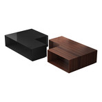 Putney Jigsaw Coffee Tables // Rosewood + Glossy Black