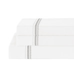 Winsley Embroidered Sheet Set // Gray + White (Twin)