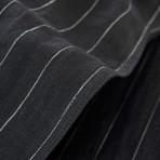 Linen Yarn Dyed Duvet Set // Black Stripe (Full/Queen)