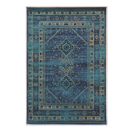 Flourish Goravan Turquoise Rug (5' x 7')