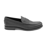 Pebbled Leather Penny Loafer Shoes // Black (US: 10.5)