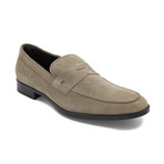 Men's Suede Penny Loafer Shoes // Beige (US: 9.5)