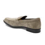 Men's Suede Penny Loafer Shoes // Beige (US: 9.5)