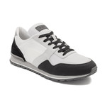 Leather Fabric Sneaker Shoes // Black + White (US: 11.5)