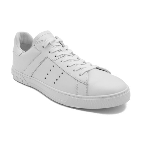 Men's Leather Low Top Sneaker Shoes // White (US: 6)