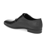 Patent Leather Monk Strap Loafer Shoes // Black (US: 11.5)