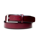 Burnished Genuine Leather Belt // Red (32" Waist)
