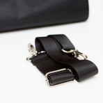 Nylon Duffle Bag + Leather Trim // Black
