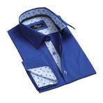 Amedeo Exclusive // Reversible Cuff French Cuff Shirt // Medium Blue (M)