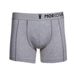 Cotton Athletic Boxer Briefs // Heather Gray + Navy (S)