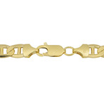 Solid 10K Yellow Gold Mariner Link Bracelet // 5mm