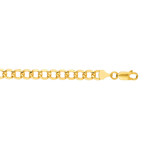 Solid 10K Yellow Gold Curb Cuban Bracelet // 6.1mm
