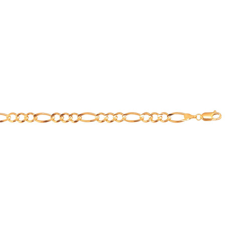 Solid 10K Yellow Gold Royal Figaro Necklace // 5.35mm