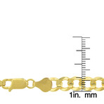 Solid 10K Yellow Gold Comfort Curb Cuban Bracelet // 5.7mm
