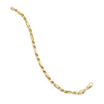 Solid 14K Yellow Gold Figaro Rope Bracelet // 4.3mm
