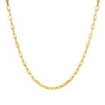 Solid 14K Yellow Gold Shiny Oval Necklace // 5mm