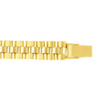 Solid 14K Yellow Gold Satin Panther Bracelet // 9.3mm