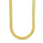 Solid 14K Yellow Gold Diamond Cut Imperial Herringbone Chain Necklace // 5mm (20" // 3.8g)