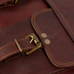 Leather Crossbody Messenger Bag I // Dark Brown