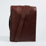 Leather Crossbody Sling Bag // Chestnut Brown
