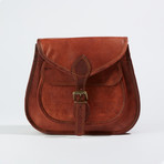 Leather Crossbody Sling Bag II // Chestnut Brown