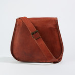 Leather Crossbody Sling Bag II // Chestnut Brown