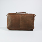 Crossbody Sling Messenger Briefcase bag // Dark Brown