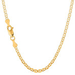 Solid 10K Yellow Gold Mariner Link Chain Necklace // 3.2mm (18")