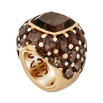 Mimi Milano 18k Rose Gold Smoky Quartz Ring // Ring Size: 6.75