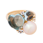 Mimi Milano 18k Rose Gold Multi-Stone Ring III // Ring Size: 7
