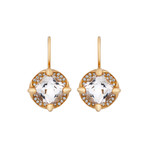 Mimi Milano 18k Two-Tone Gold Diamond + Rock Crystal Earrings