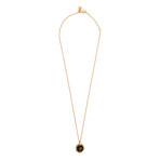 Mimi Milano 18k Rose Gold Smoky Quartz + Cognac Diamond Pendant Necklace