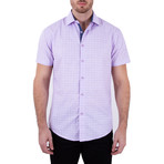 Sterling Short Sleeve Button-Up Shirt // Lilac (M)
